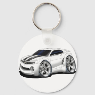 Porte-clés 2010-11 Camaro White-Black Car