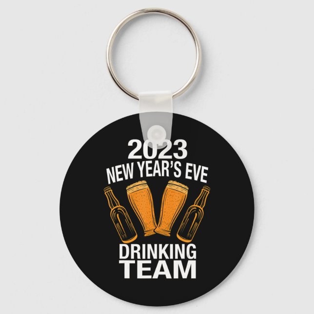 Porte-clés 2023 Nouvel An & 39 ; s Eve Drinking Team (Recto)