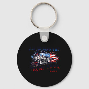 Porte-clés 2024 À Bord Du Trump Train Usa American Flag
