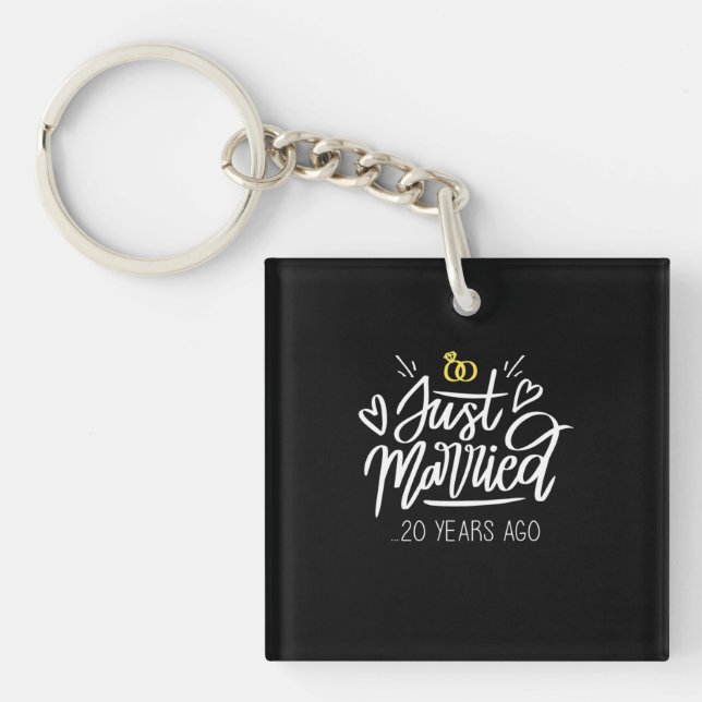 Porte-clés 20e anniversaire du Mariage (Devant)