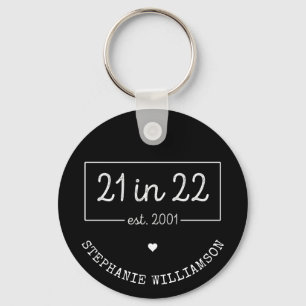 Porte-clés 21e anniversaire 21 dans 22 est 2001 Anniversaire
