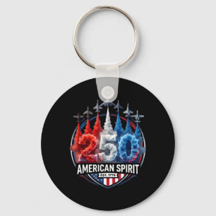Porte-clés 250 Ans Américain 1776 2026 250e Anniversaire USA