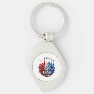 Porte-clés 250 Ans Américain 250e USA Patriotique 4 juillet