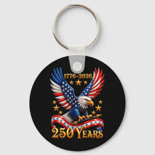 Porte-clés 250e anniversaire USA aigle patriotique 250e 4e