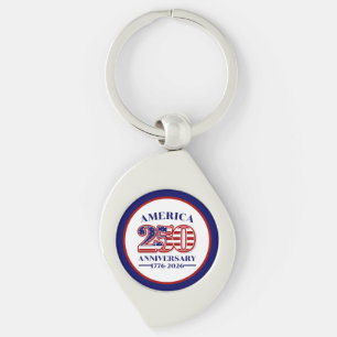 Porte-clés 250e anniversaire USA patriotique   1776–2026