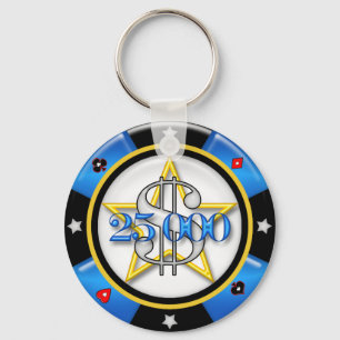 Porte-clés 25 000,00 $ Poker Casino Chip de jeu
