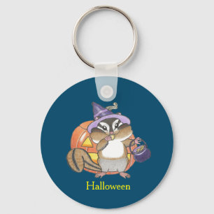 Porte-clés 2 designs Chipmunk Squirrel Halloween Porte - clé