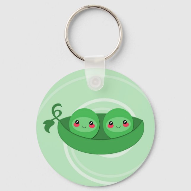Porte-clés 2 PEAS dans un POD - porte - clé (Recto)