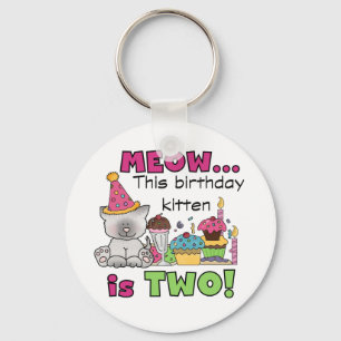 Porte-clés 2e t-shirts et cadeaux d'anniversaire Kitten