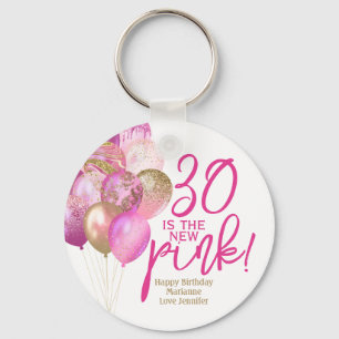 Porte-clés 30e anniversaire 30 est le nouveau rose