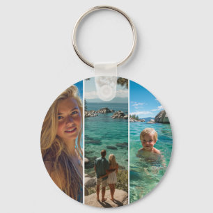 Porte-clés 3 Bandes Verticales Longues Photo Boho