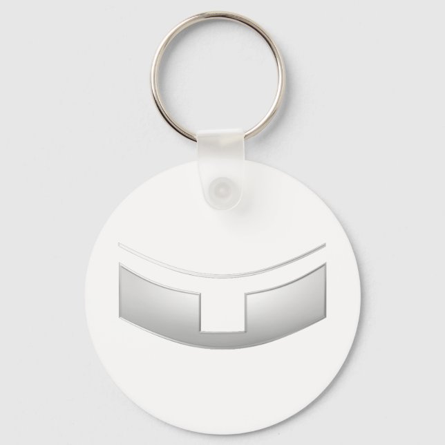 Porte-clés 3-D Look Silver Priest's ou ministre's Collar (Recto)