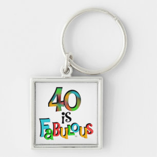 Porte-clés 40 est Fabuleux T-shirts et cadeaux d'anniversaire