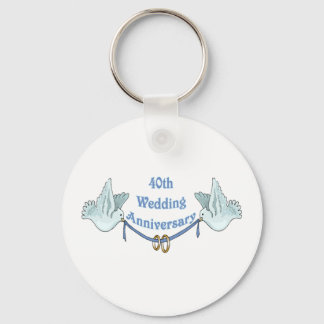 Porte-clés 40e anniversaire de mariage cadeaux à