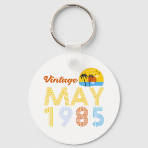 Porte-clés 40e anniversaire Vintage mai 1985 Cadeaux de 40 an