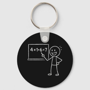 Porte-clés 41 67 Mème Quatre Un Six Sept Enseignant Drôle Mat