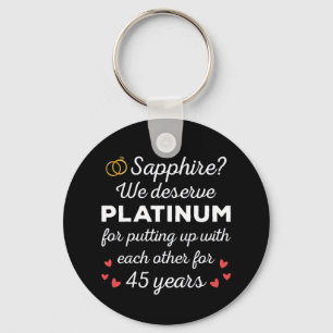 Porte-clés 45e anniversaire du Mariage I - Sapphire Funny Cou