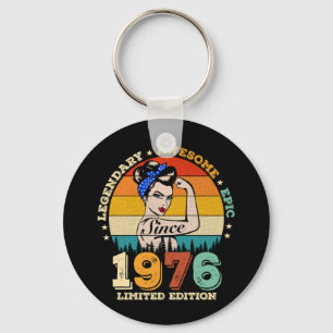 Porte-clés 49 ans Anniversaire 1976 Vintage 49e anniversaire 