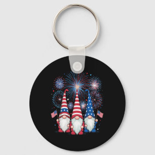 Porte-clés 4 juillet 2024 Patriotic Gnomes Funny American U