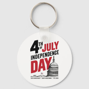 Porte-clés 4 juillet 250e anniversaire Jour de l'Indépendance