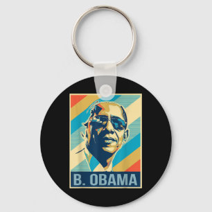 Porte-clés 4 juillet Barack Obama Président Retro Patriotique