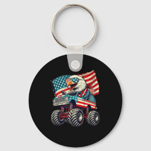 Porte-clés 4 juillet Eagle Monster Truck American Flag Usa