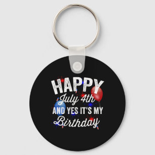 Porte-clés 4 juillet Et oui c'est mon anniversaire Fête de l'