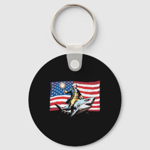 Porte-clés 4 juillet George Washington équitation Shark Ameri