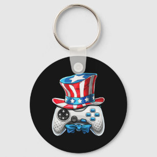 Porte-clés 4 juillet jeu vidéo American Flag Uncle Sam Gam