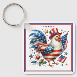 Porte-clés 4 juillet Poulet Clipart-61531