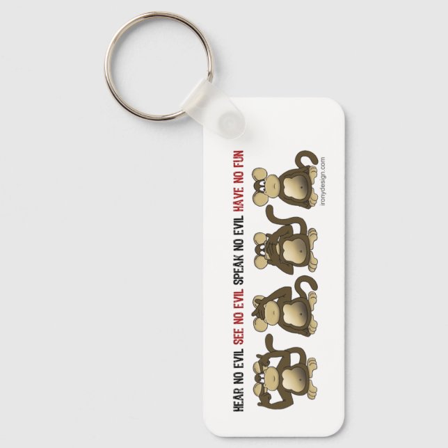 Porte-clés 4 Singes Sages (Recto)