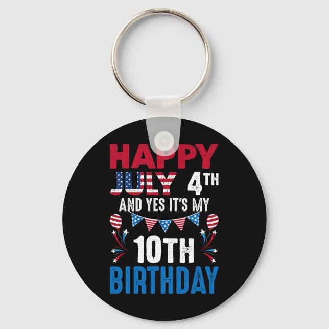 Porte-clés 4e Et oui c'est mon 10e anniversaire Patriot Améri (Recto)
