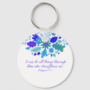 Porte-clés 4h13 de Philippiens - je peux faire tout des