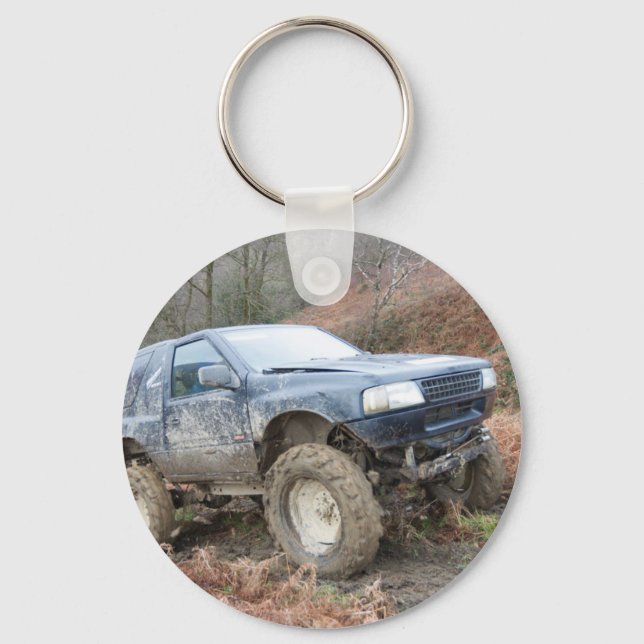 Porte-clés 4x4 Off Roader sur boue (Recto)