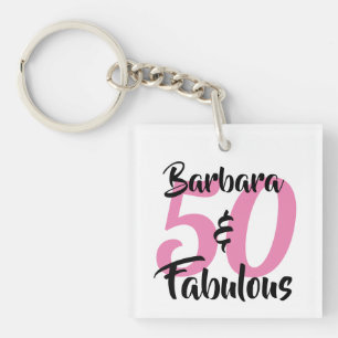 Porte-clés 50 ans et Fabuleux Fête d'anniversaire personnalis