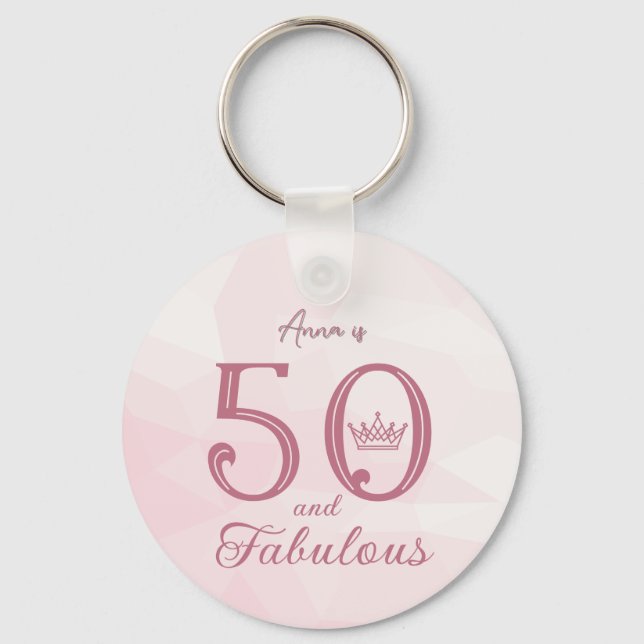 Porte-clés 50 et fabuleux Moderne Elegant Rose Gold Classic R (Recto)