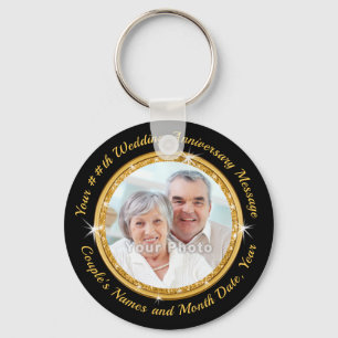 Porte-clés 50e anniversaire Black and Gold Party Favors