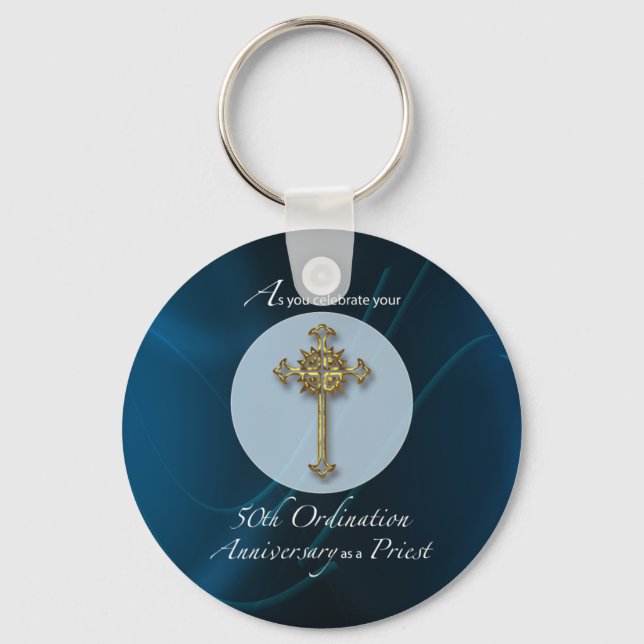 Porte-clés 50e anniversaire de l'ordination du prêtre (Recto)