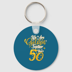 Porte-clés 50e anniversaire de mariage nous sommes dorés ense