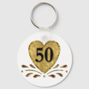 Porte-clés 50e anniversaire - Or