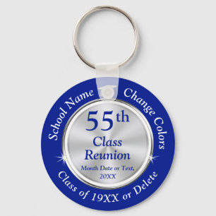 Porte-clés 55e Réunion de classe, favorise l'ANNÉE DE CHANGEM
