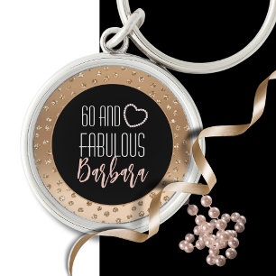 Porte-clés 60 et Fabulous Girly Fancy or noir rose
