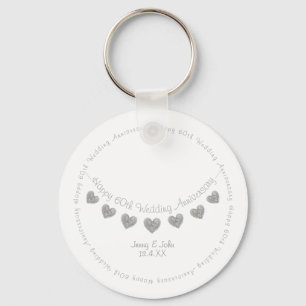 Porte-clés 60e anniversaire du mariage Diamond