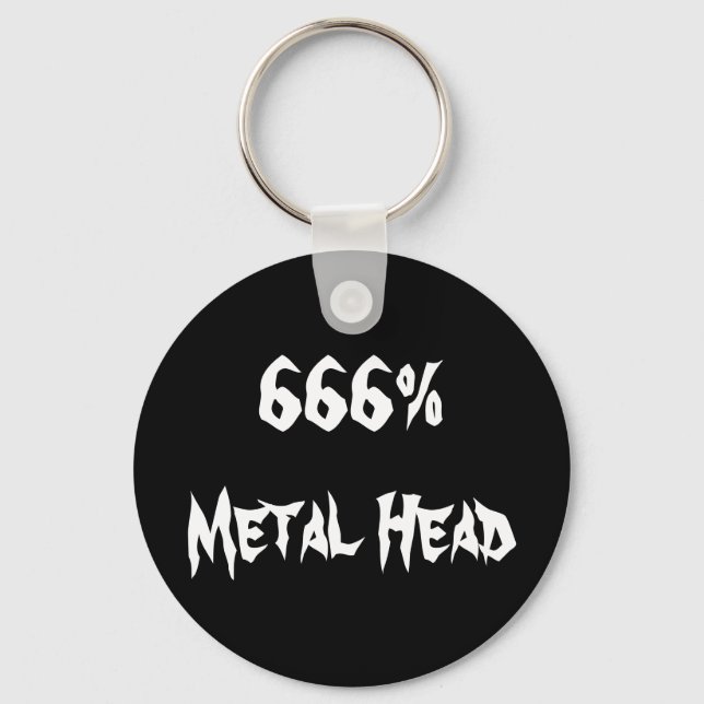 Porte-clés 666%Tête métallique (Recto)