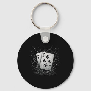 Porte-clés 67 Cartes à jouer Six Sept Mème Jeu de cartes Poke