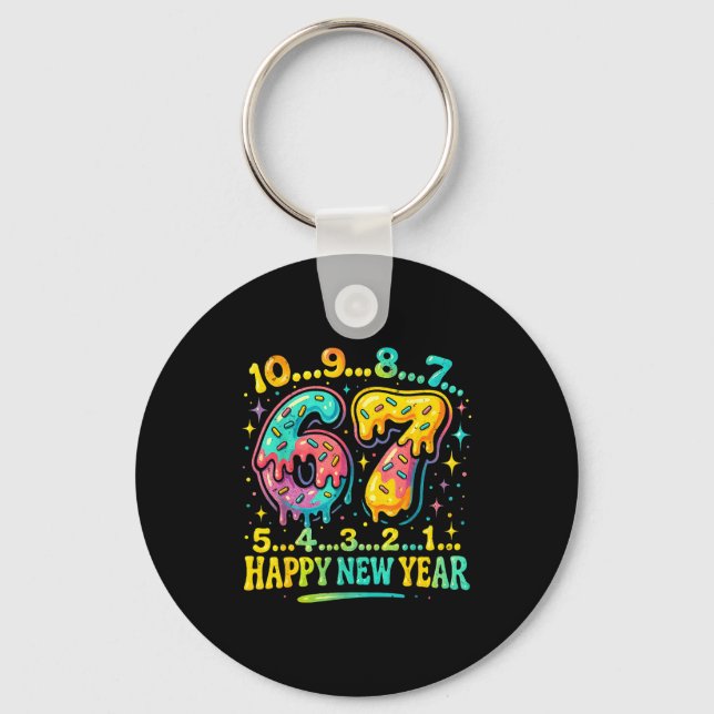 Porte-clés 67 Meme Countdown Happy New Year Funny Drip Number (Recto)