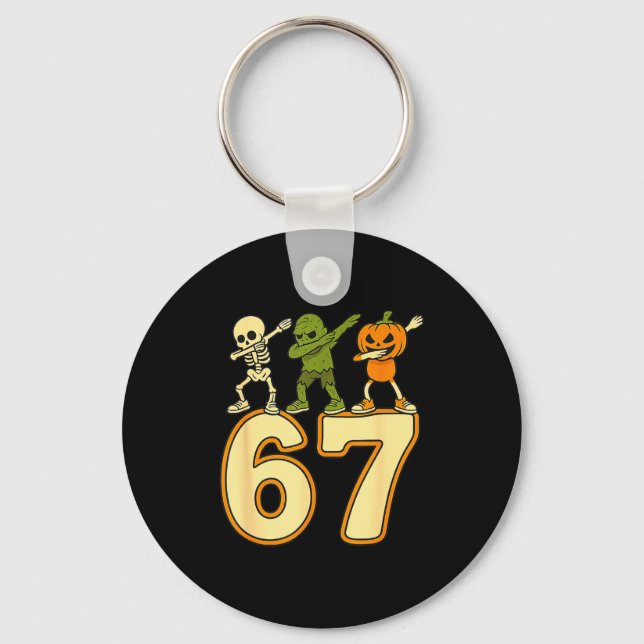 Porte-clés 67 Meme Funny Halloween Numbers Six Seven Men Wome (Recto)