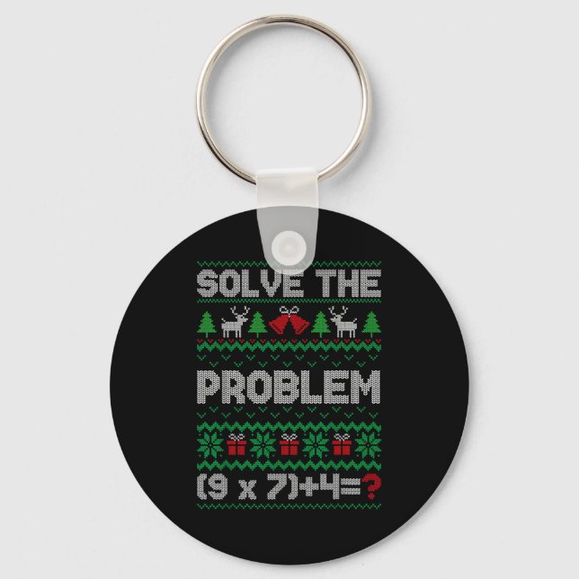Porte-clés 67 Meme Pemdas Math Joke Teacher Ugly Christmas Sw (Recto)