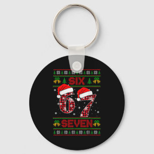 Porte-clés 67 Meme Six Seven Noël Sweat Ugly de Noël Pour Enf
