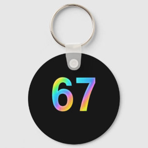 Porte-clés 67 Six Seven 6 7 Conception de Mème Drôle 6 7 1